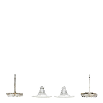 Chanel Crystal Mini Timeless CC Earrings Silver 3 of 5