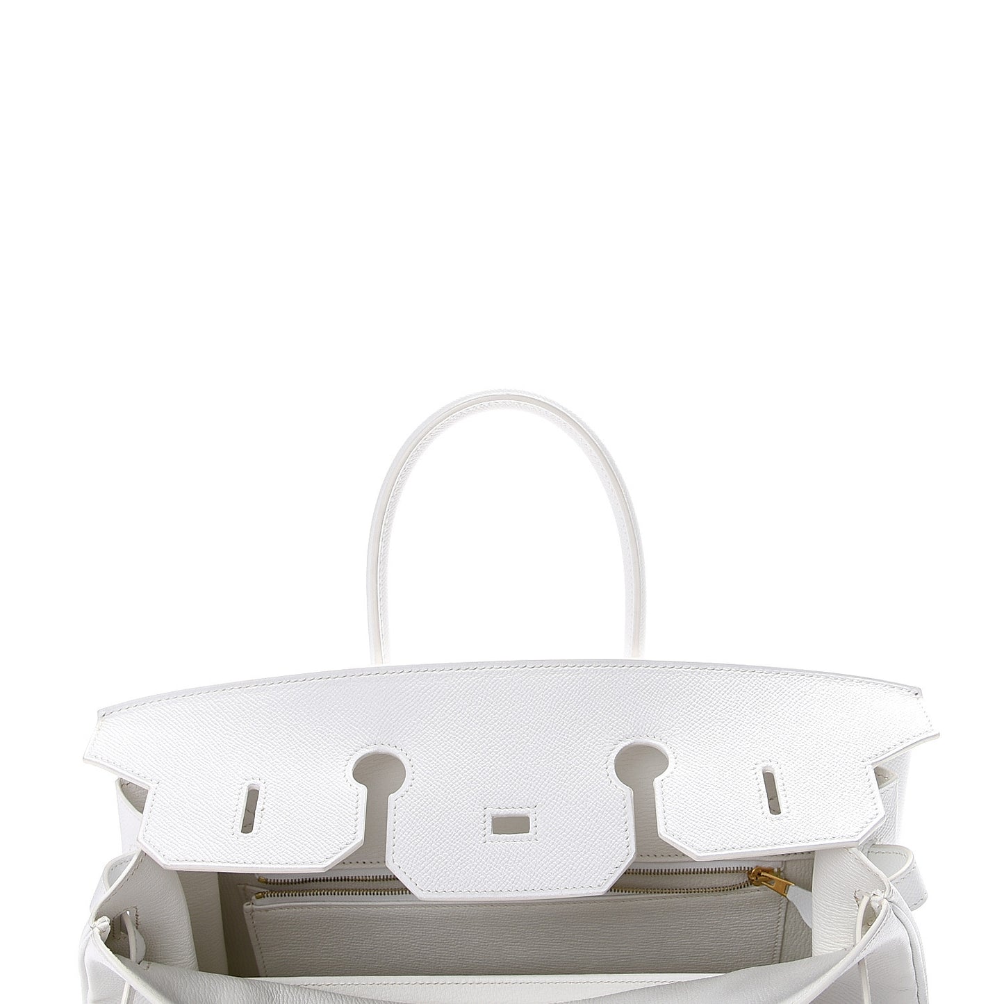 Epsom Birkin 35 White White