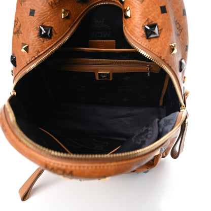 MCM Visetos Studded Medium Stark M Backpack Cognac 5 of 9