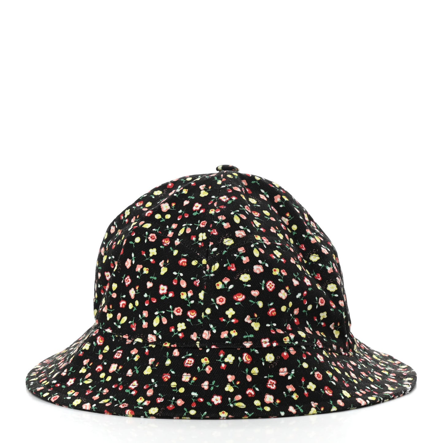 X LIBERTY OF LONDON Canvas Floral Print Bucket Hat M Black Multicolor