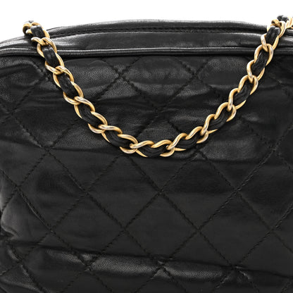 Chanel Lambskin Quilted Camera Case Black 8 of 14