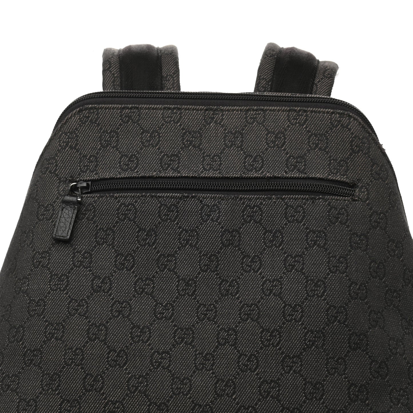 Denim Monogram Medium Backpack Black