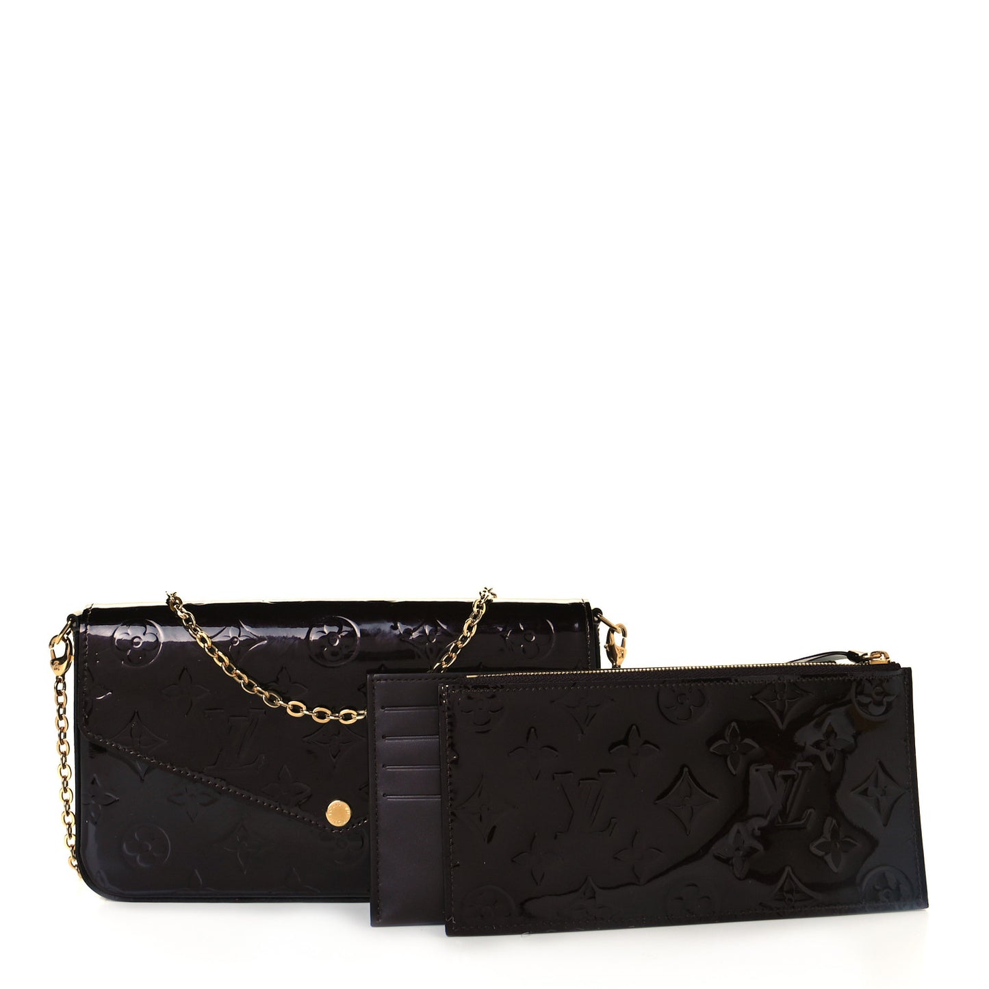 Vernis Pochette Felicie Chain Wallet Amarante
