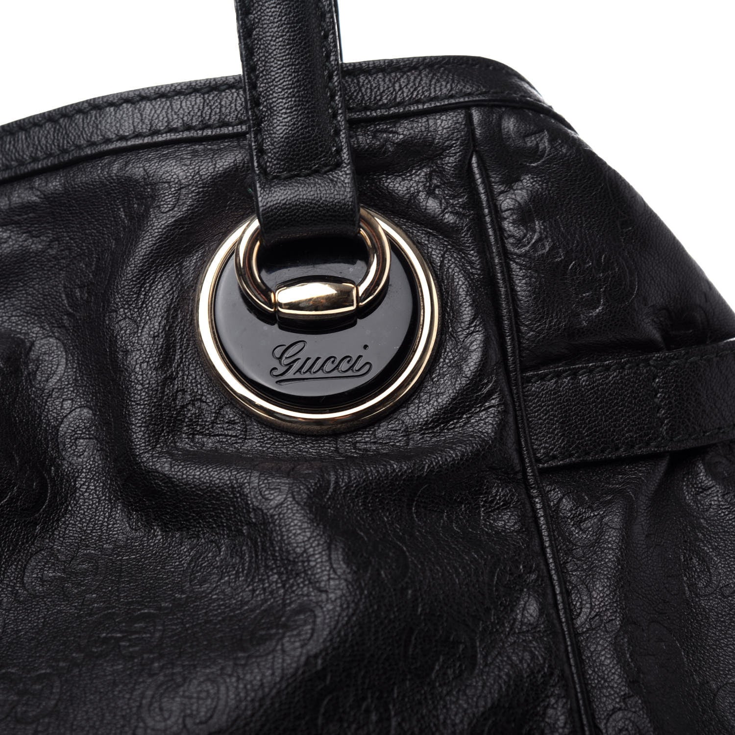 Gucci Guccissima Large Full Moon Tote Black 10 of 11
