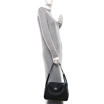 Hermes Taurillon Clemence Lindy 26 Black 2 of 10