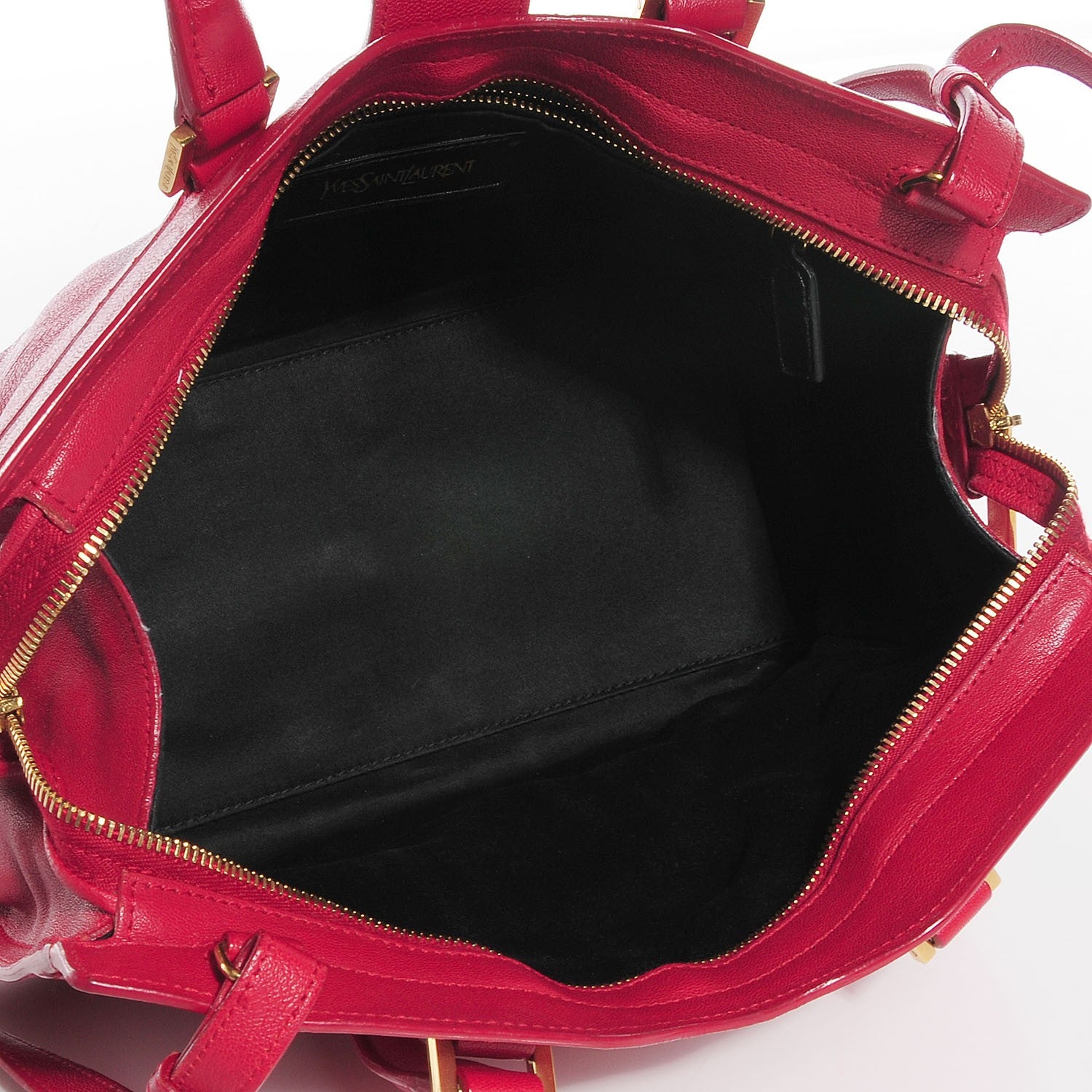 Saint Laurent Sheepskin Small Cabas Chyc Red 5 of 7