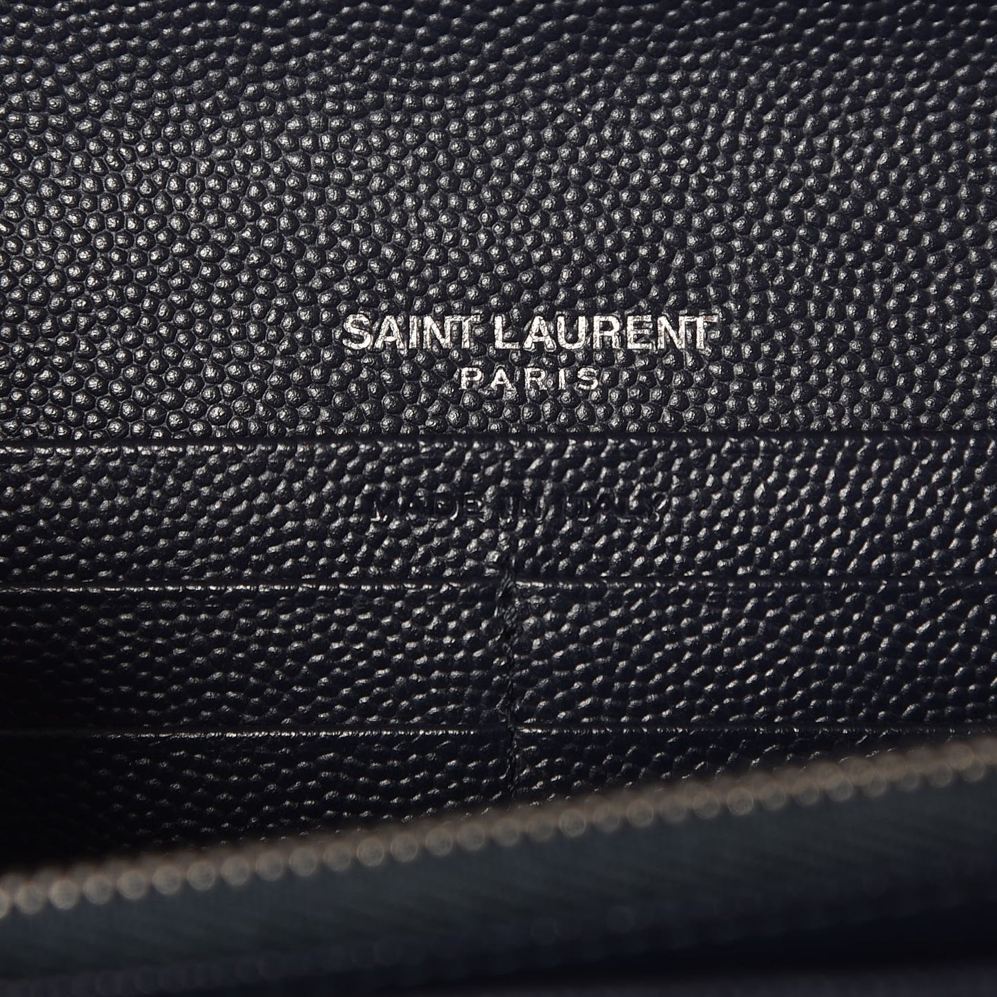 Grain De Poudre Matelasse Chevron Monogram Flap Wallet Navy