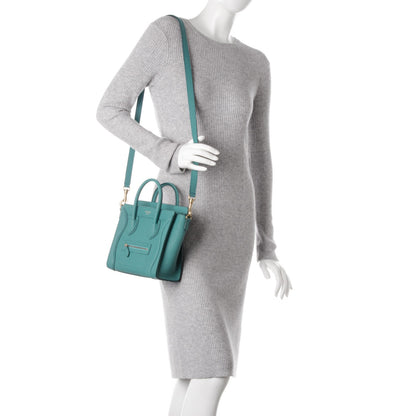 Celine Goatskin Nano Luggage Antarctic 2 of 8
