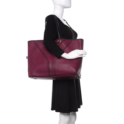 Saint Laurent Calfskin Large Neo Double Reversible Tote Navy 2 of 22
