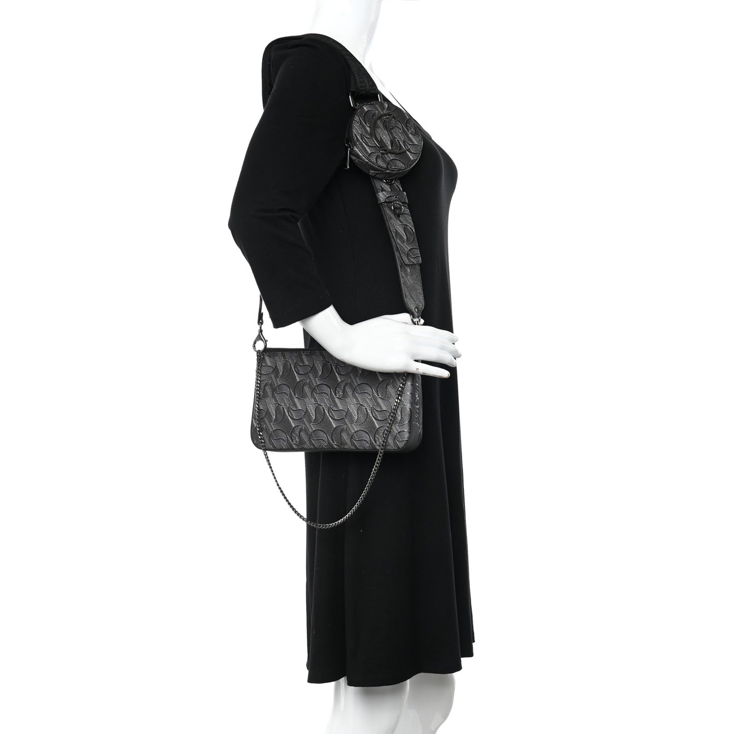 Toile Monogram Loubila Chain Hybrid Crossbody Black