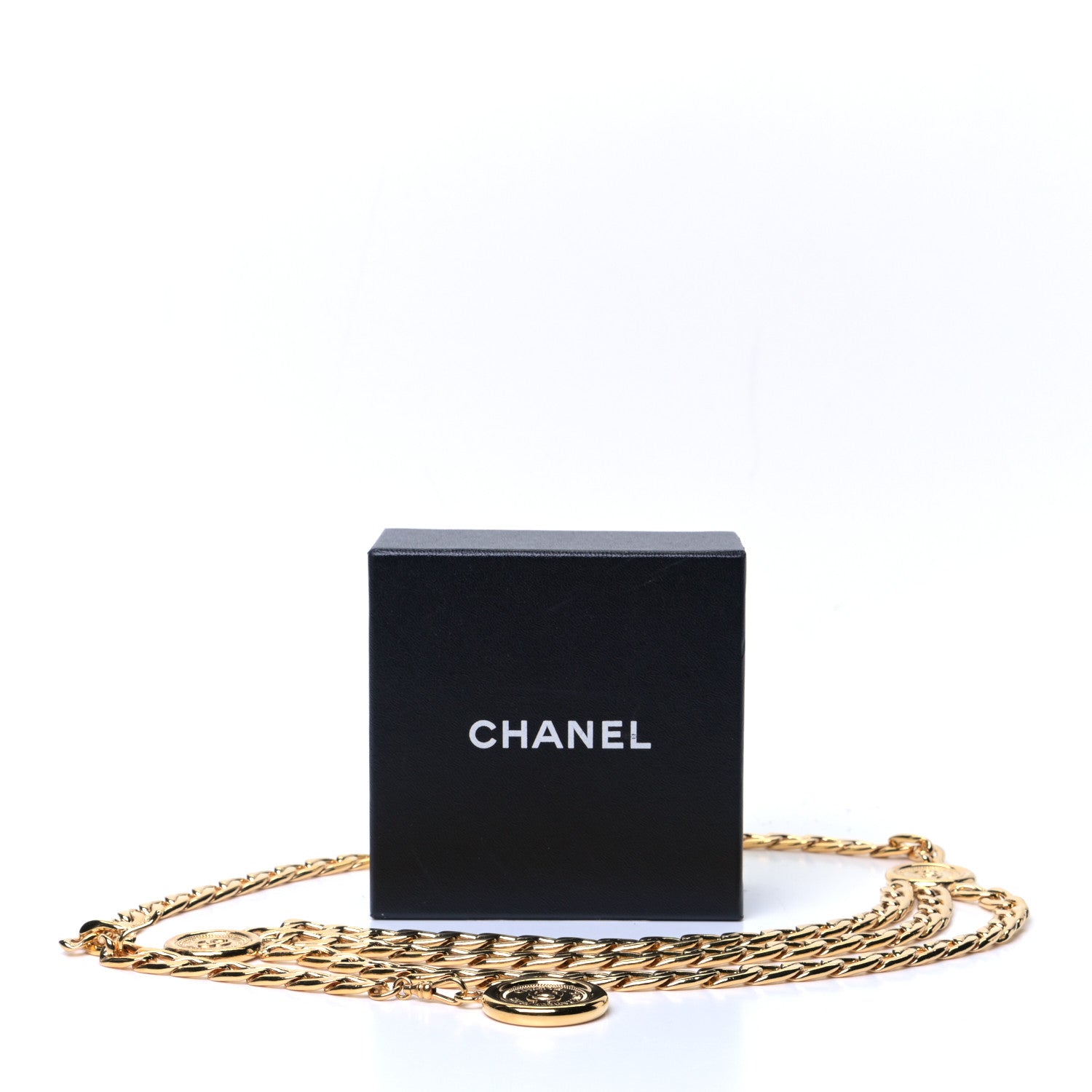 Chanel Metal Chain CC Medallion Belt Gold 5 of 5