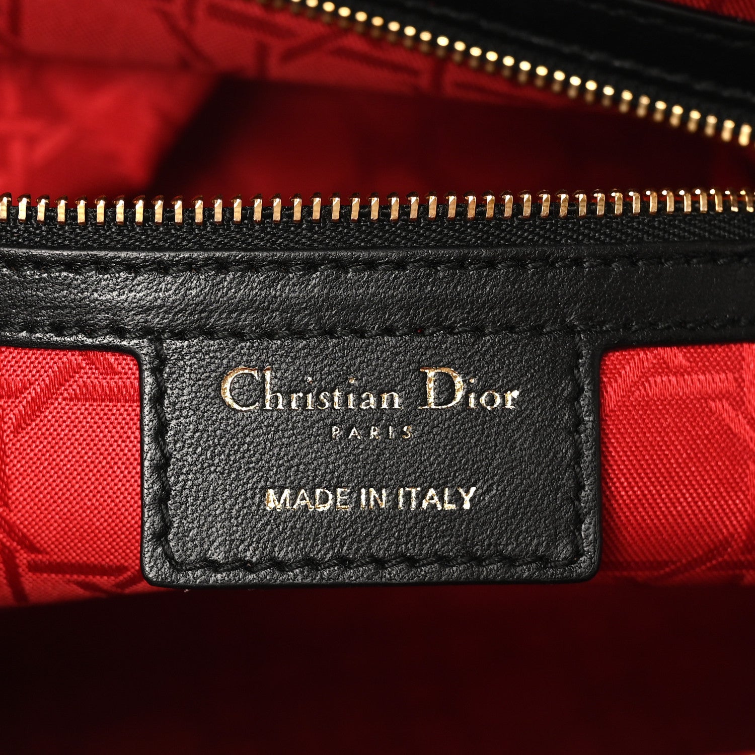 Christian Dior Lambskin Cannage Large Lady Dior Black 1863125