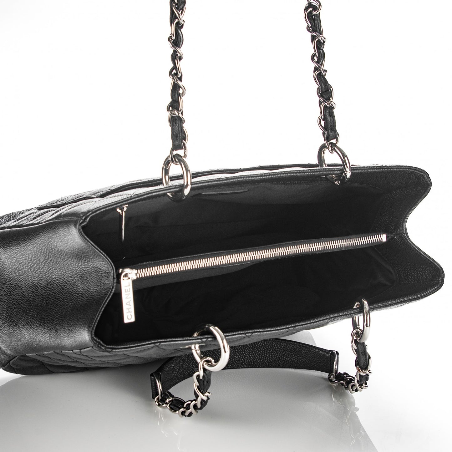 Caviar Quilted Grand Shopping Tote GST Black