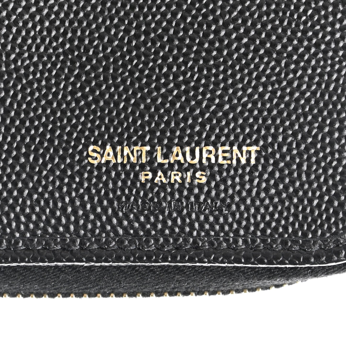 Grain De Poudre Matelasse Chevron Monogram Compact Zip Around Wallet Black