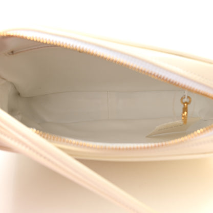 Chanel Patent Chevron Camera Bag White 5 of 12