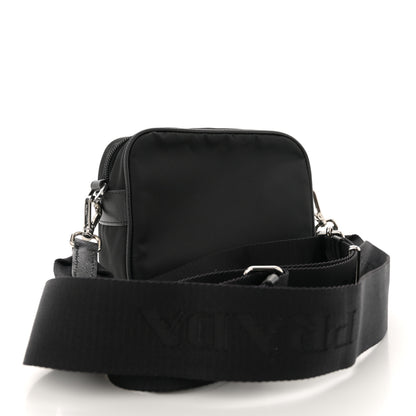 Prada Tessuto Saffiano Brique Crossbody Messenger Bag Black 3 of 9