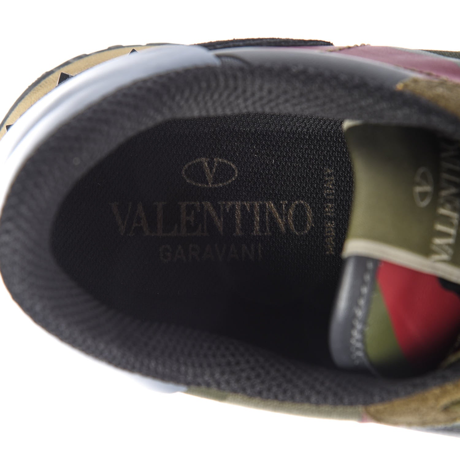 Valentino Garavani Nappa Suede Camouflage Mens Rockrunner Sneakers 42 Multicolor 8 of 11