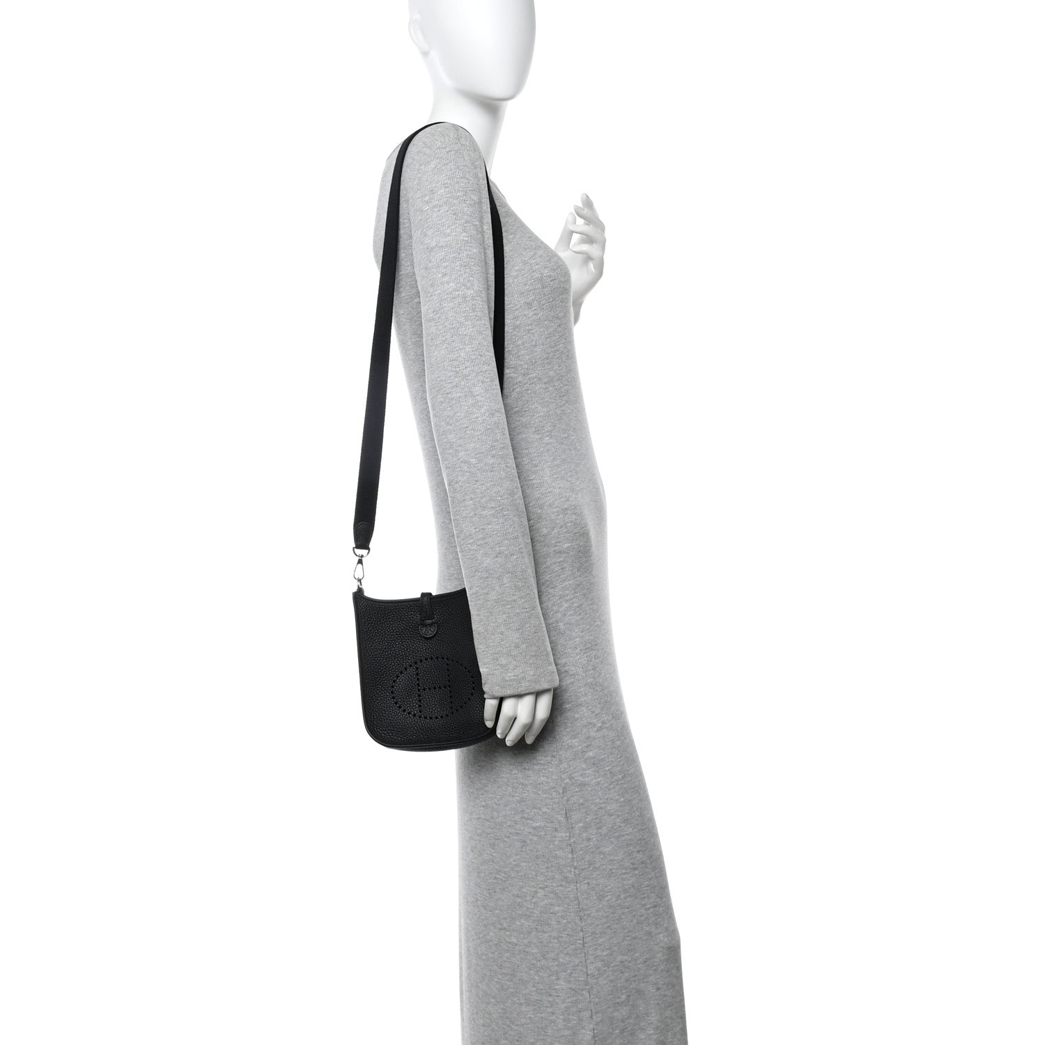 Hermes Taurillon Clemence Evelyne TPM Black 2 of 11