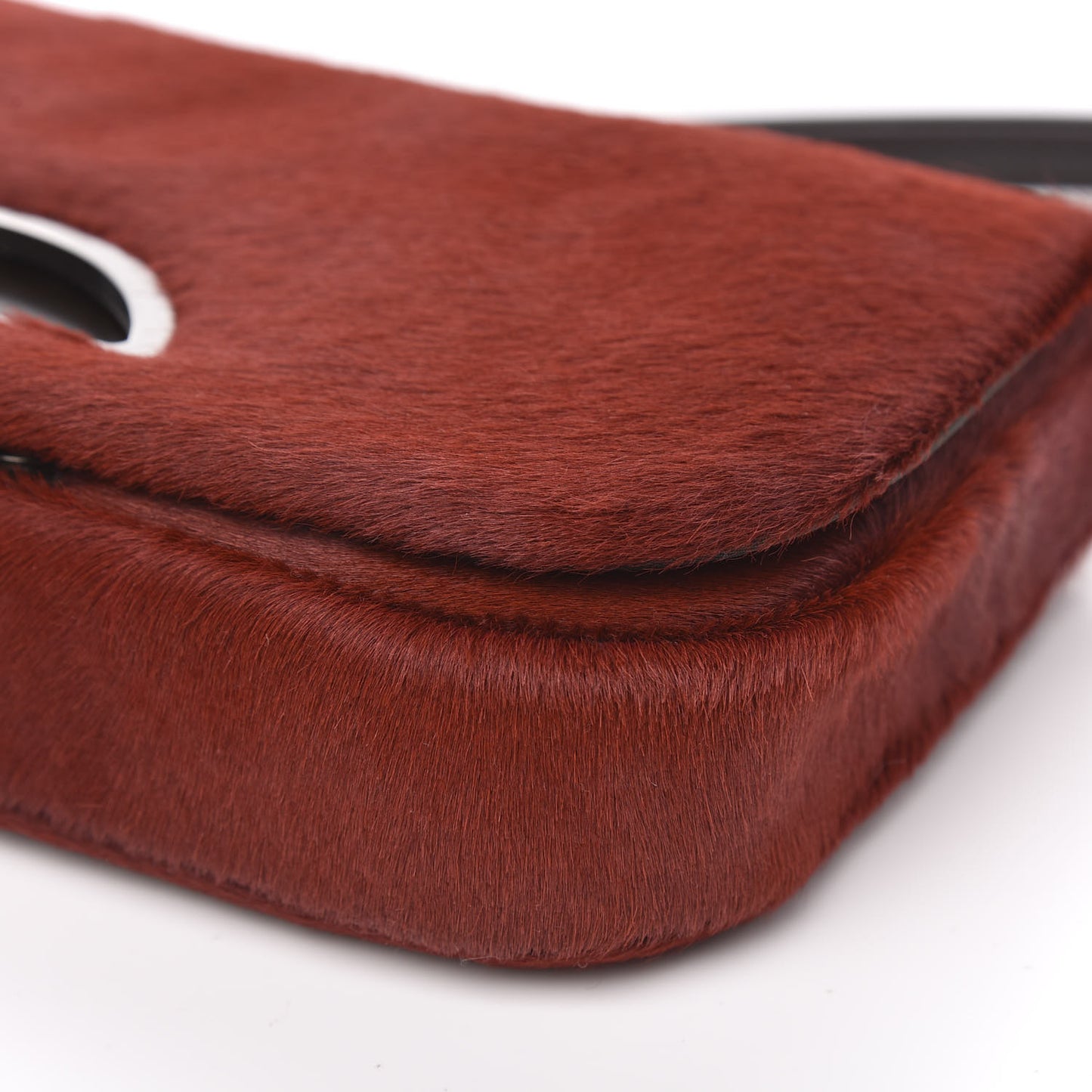 Pony Hair Trotter Maris Pearl Shoulder Bag Dark Red