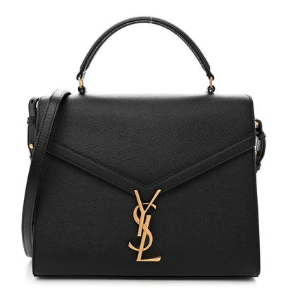 Saint Laurent Grain de Poudre Medium Classic Monogram Cassandra Top Handle Black 1 of 11