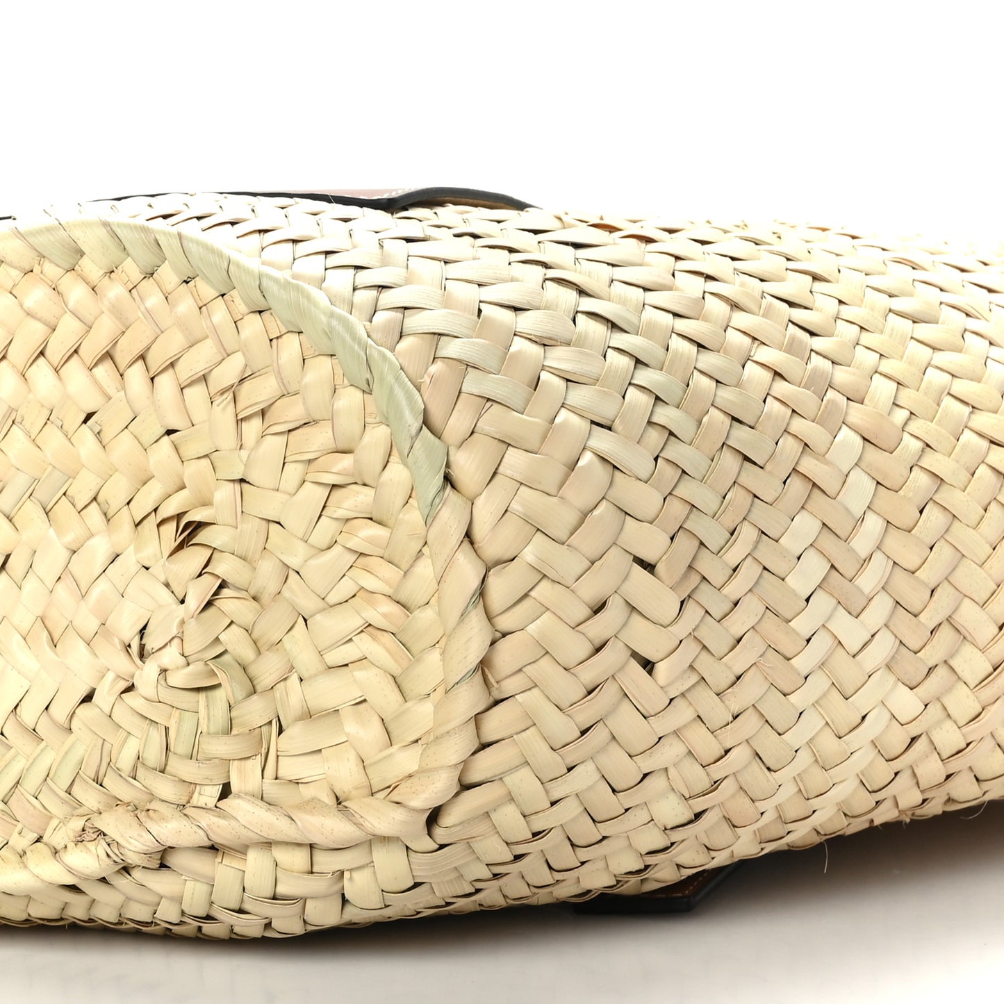 Raffia Medium Basket Tote Bag Natural Tan