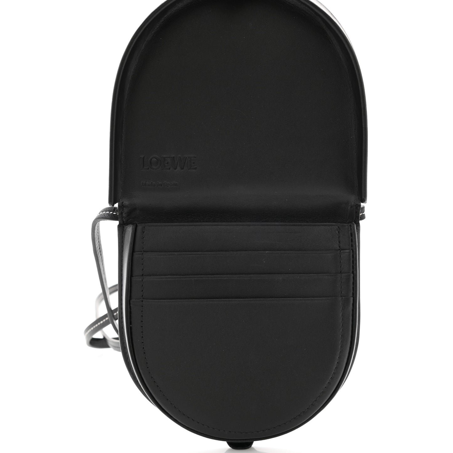 Soft Calfskin Mini Heel Pouch Black