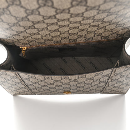Balenciaga X GUCCI GG Supreme Monogram Medium Hourglass Top Handle Bag Beige Ebony 5 of 10