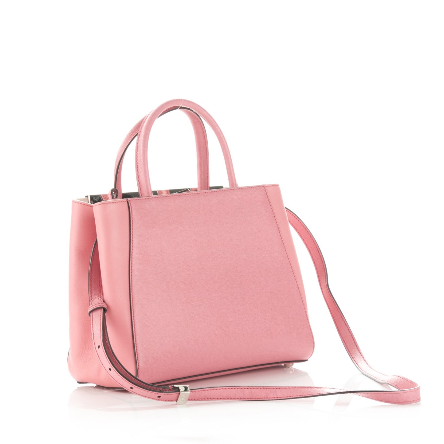 Vitello Elite Flamingo Mink Monster Charm Petite 2Jours Tote Pink Multicolor