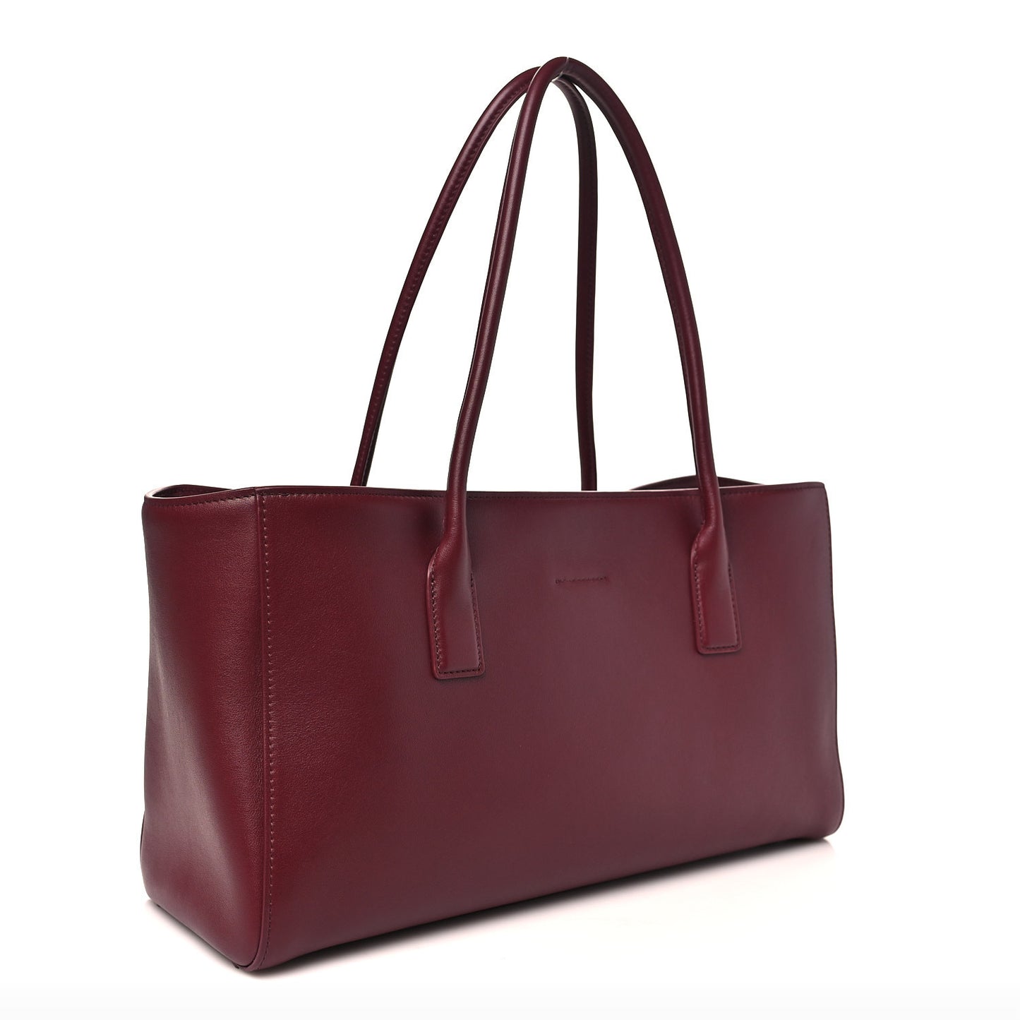 Calfskin Archetype Small Shopping Tote Dark Burgundy