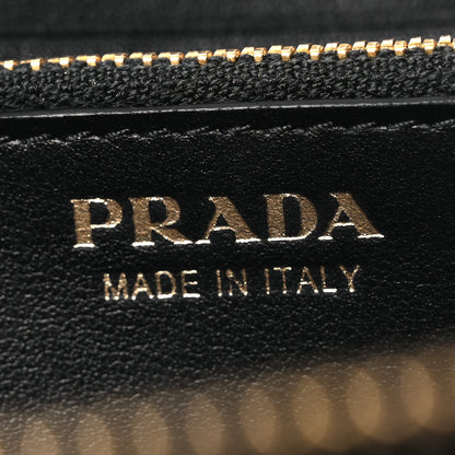 Prada Tessuto Nylon Quilted Zip Around Wallet Black 6 of 8