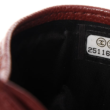 Chanel Caviar Quilted Card Holder Burgundy 7 of 8