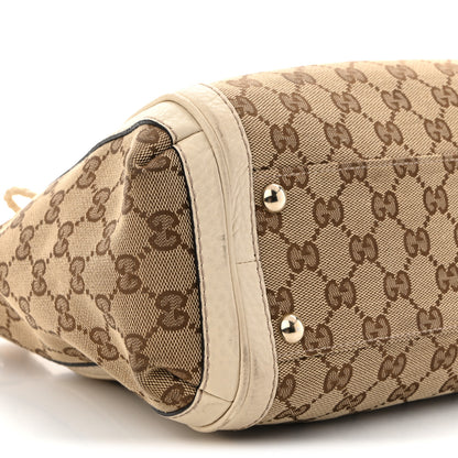Gucci Monogram GG Canvas Small Bella Top Handle Bag Off White 9 of 10