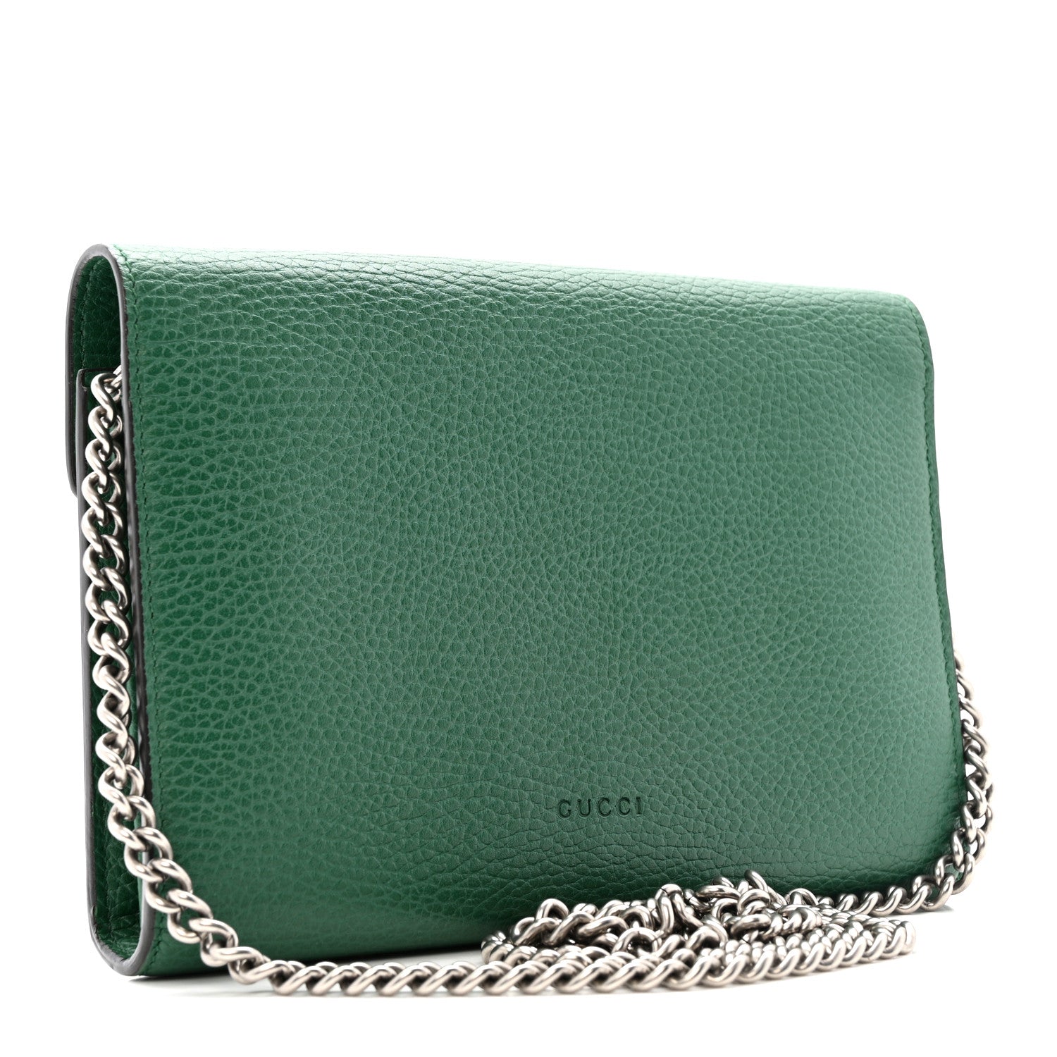 Gucci Calfskin Mini Dionysus Chain Wallet Emerald 3 of 13