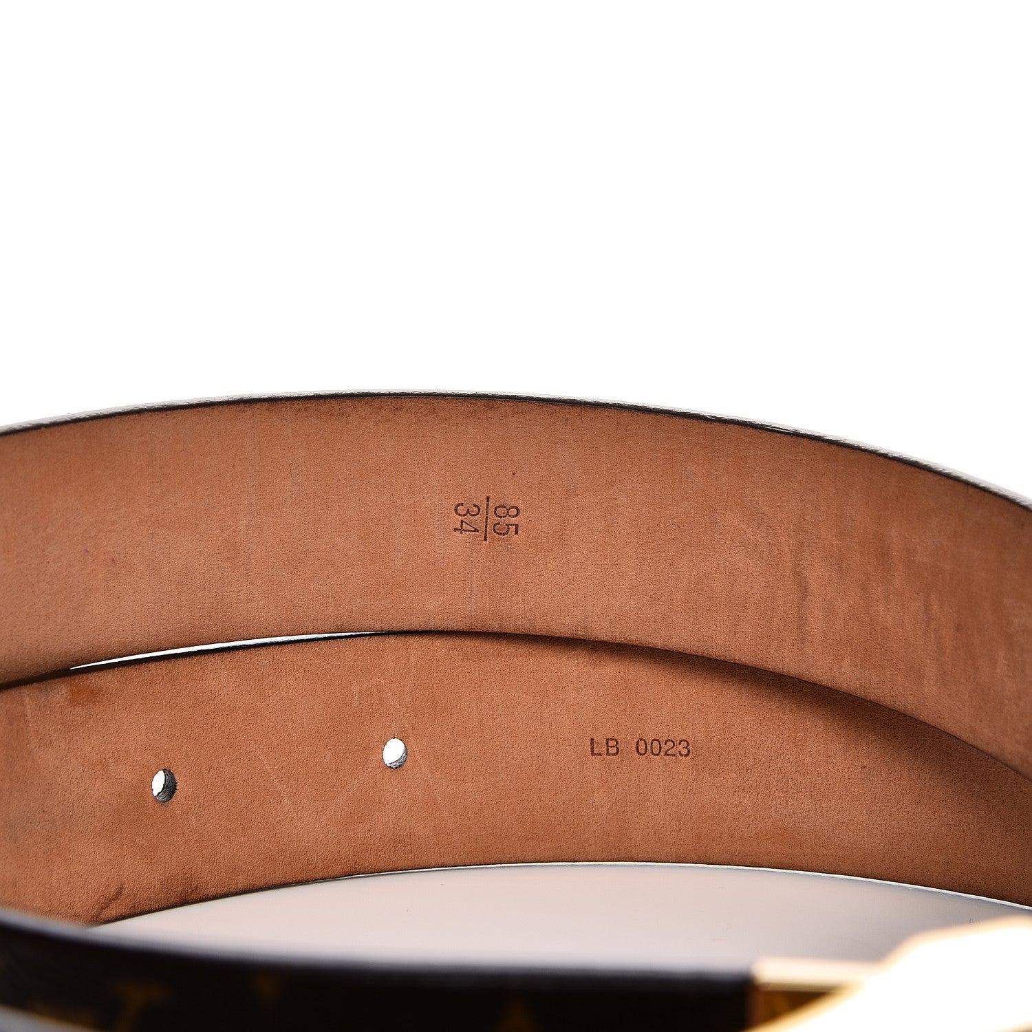 Louis Vuitton Monogram Ceinture Belt Gold Buckle 85 34 6 of 7