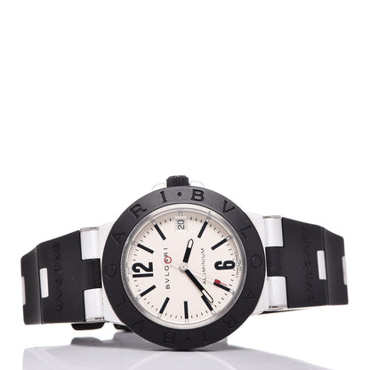 Bulgari Aluminum Rubber 38mm Diagono Quartz Watch 3 of 6