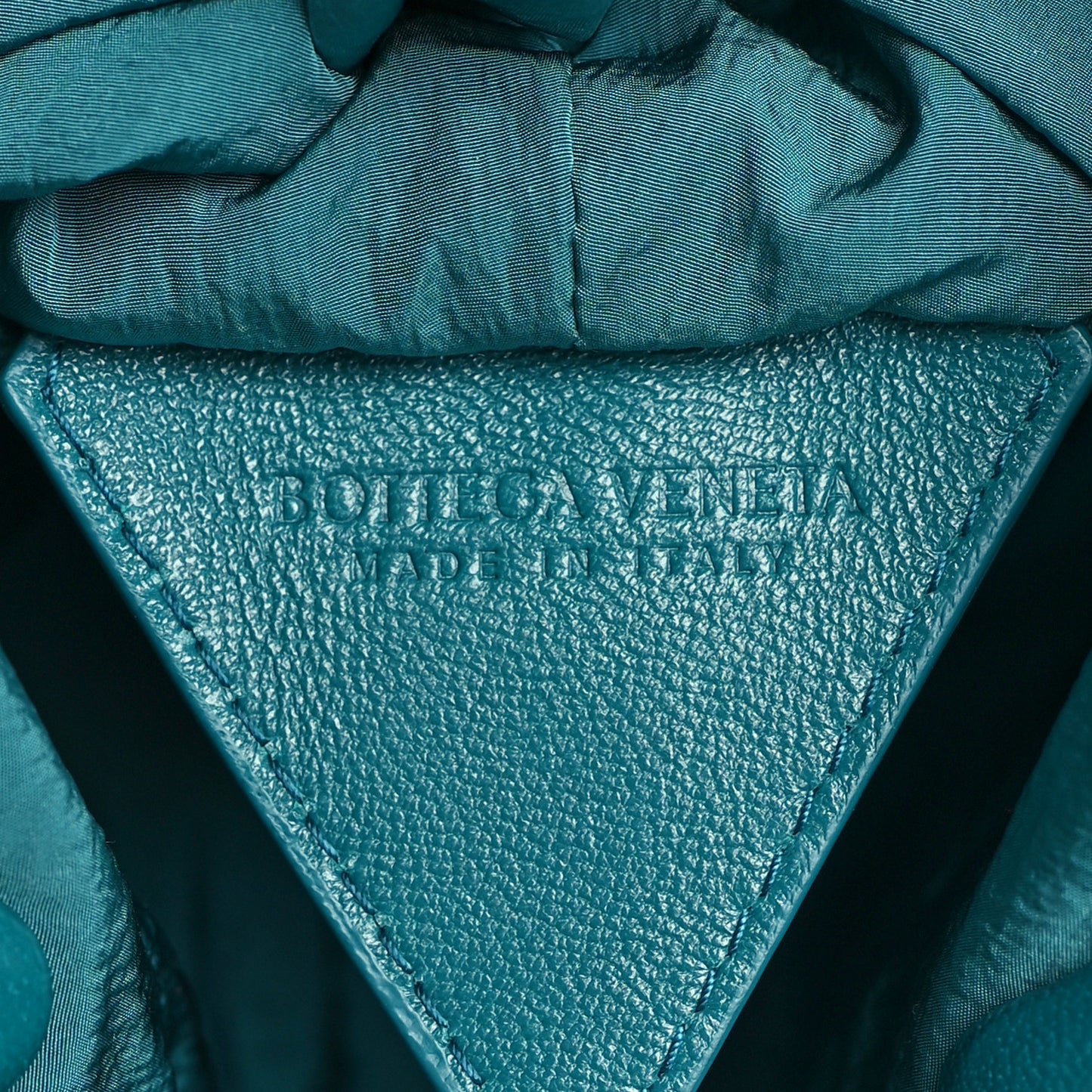 Lambskin Knit Small The Point Triangle Bag Mallard