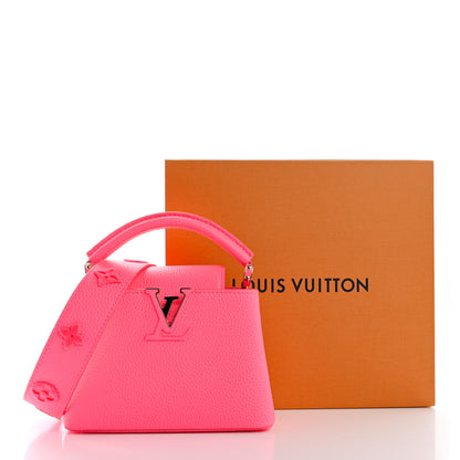 Louis Vuitton Taurillon Monogram Tuffetage Capucines Mini Fluo Pink 12 of 12