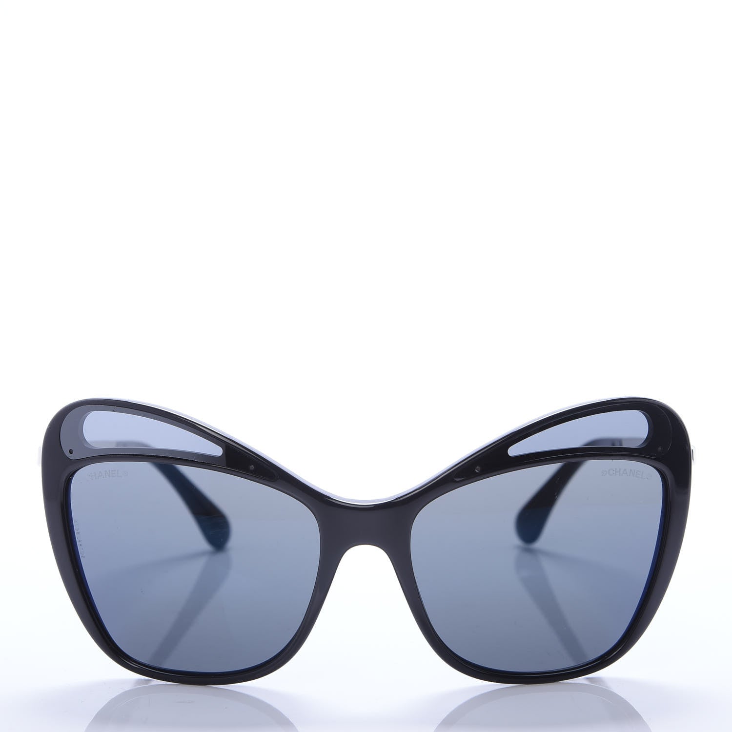 Chanel Acetate Butterfly Sunglasses 5377 Black Blue 2 of 7