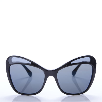 Chanel Acetate Butterfly Sunglasses 5377 Black Blue 2 of 7
