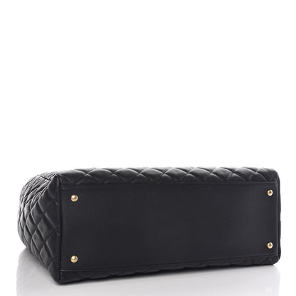 Chanel Caviar Quilted Large Coco Handle Shopping Tote Black 4 of 10