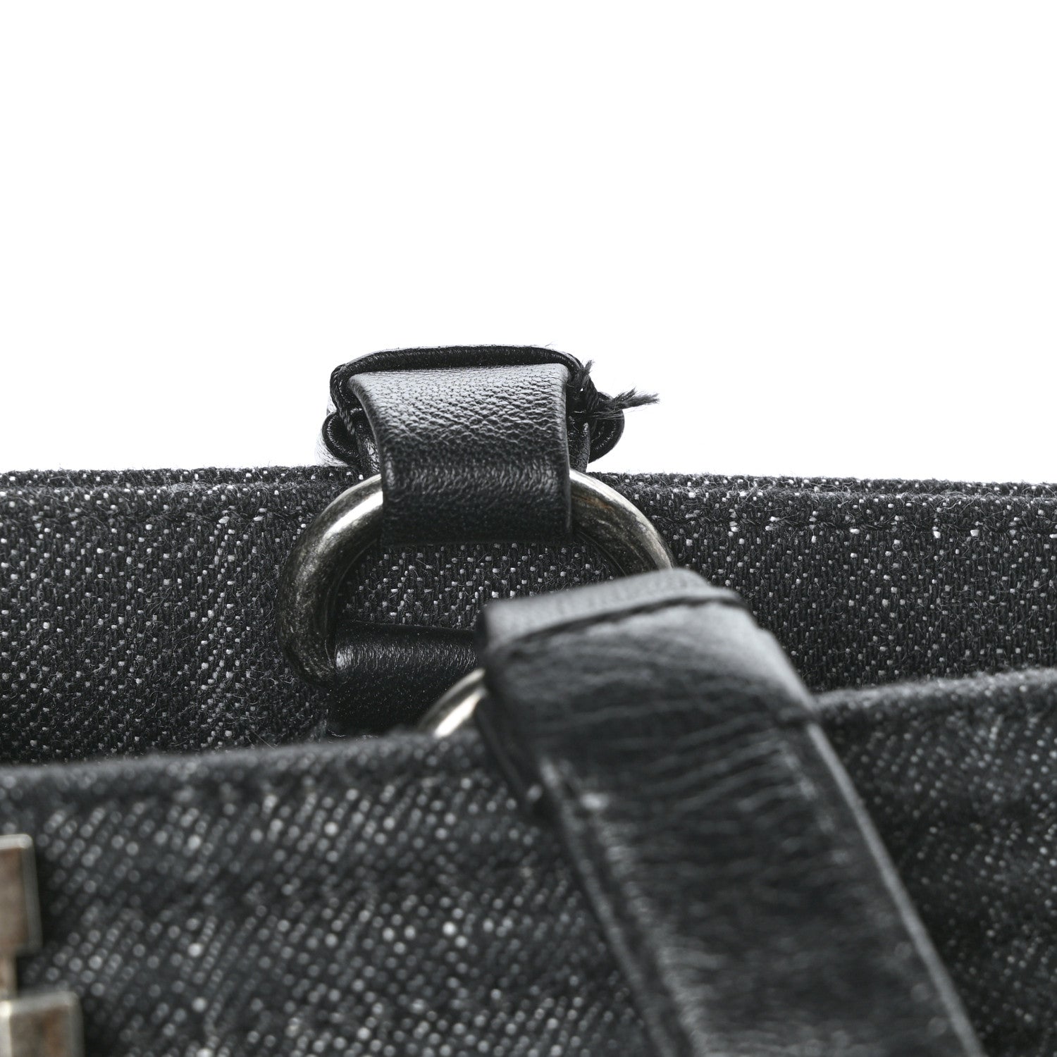 Chanel Denim Quilted Boy Shopping Tote Black 11 of 11