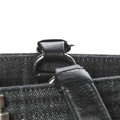 Chanel Denim Quilted Boy Shopping Tote Black 11 of 11