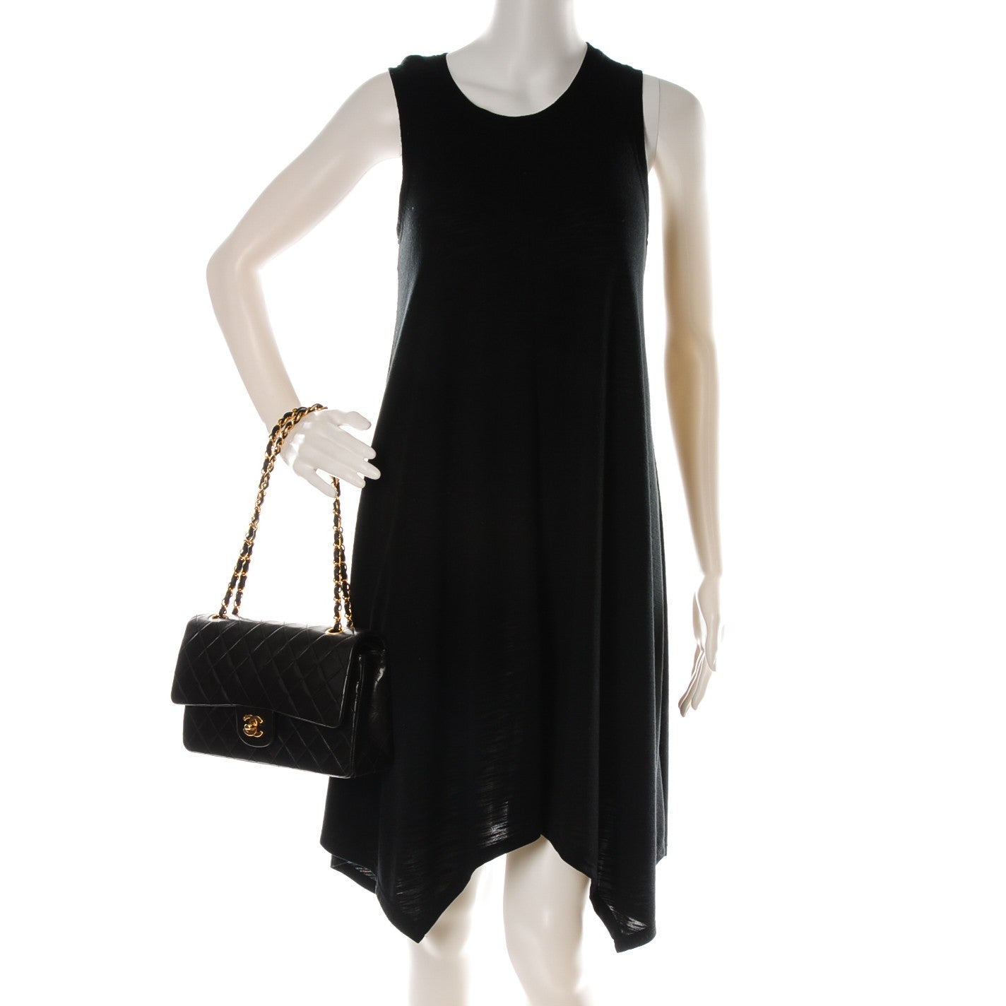 Chanel Lambskin Quilted Medium Double Flap Black 2 of 8