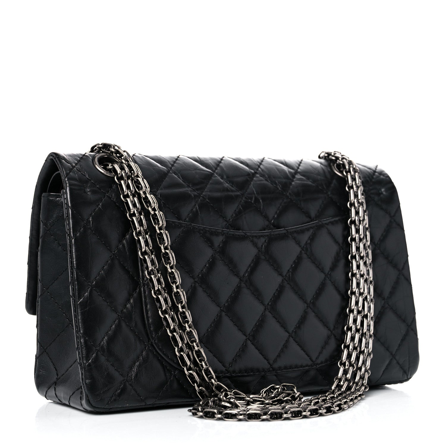 Chanel Aged Calfskin Quilted 2.55 Reissue 225 Flap Black 3 of 11
