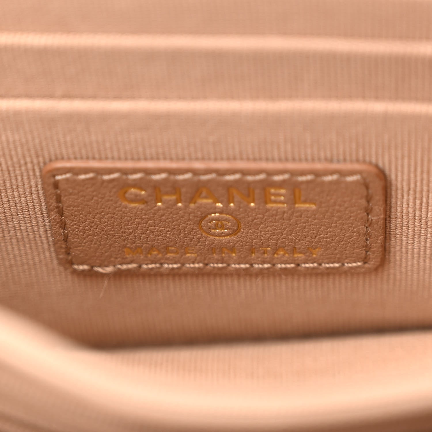 Chanel Lambskin Quilted Mini Trendy CC Wallet On Chain WOC Beige 5 of 10