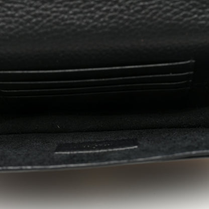 Valentino Garavani Pebbled Calfskin Rockstud Envelope Wallet on Chain Black 5 of 9