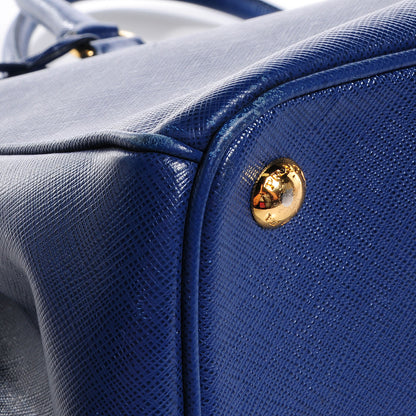 Prada Saffiano Lux Medium Double Zip Tote Bluette 5 of 9