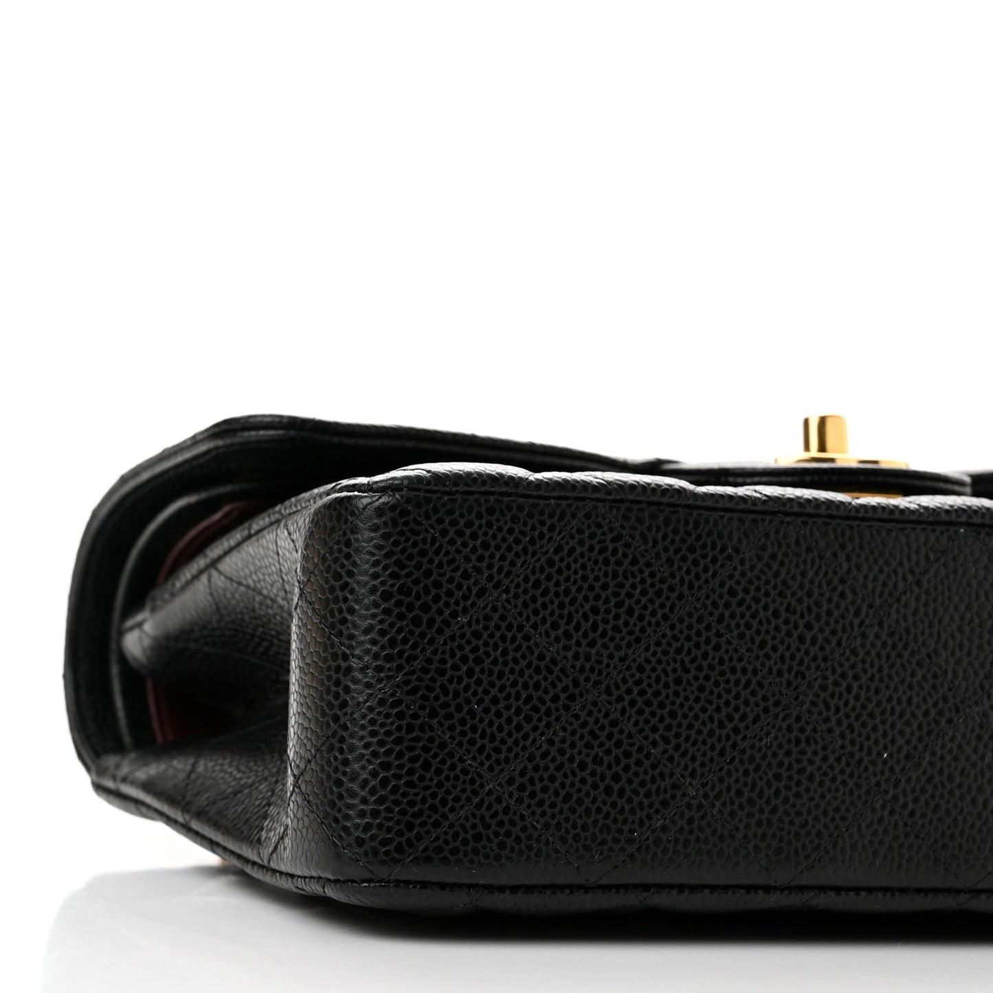 Caviar Quilted Small Double Flap Black