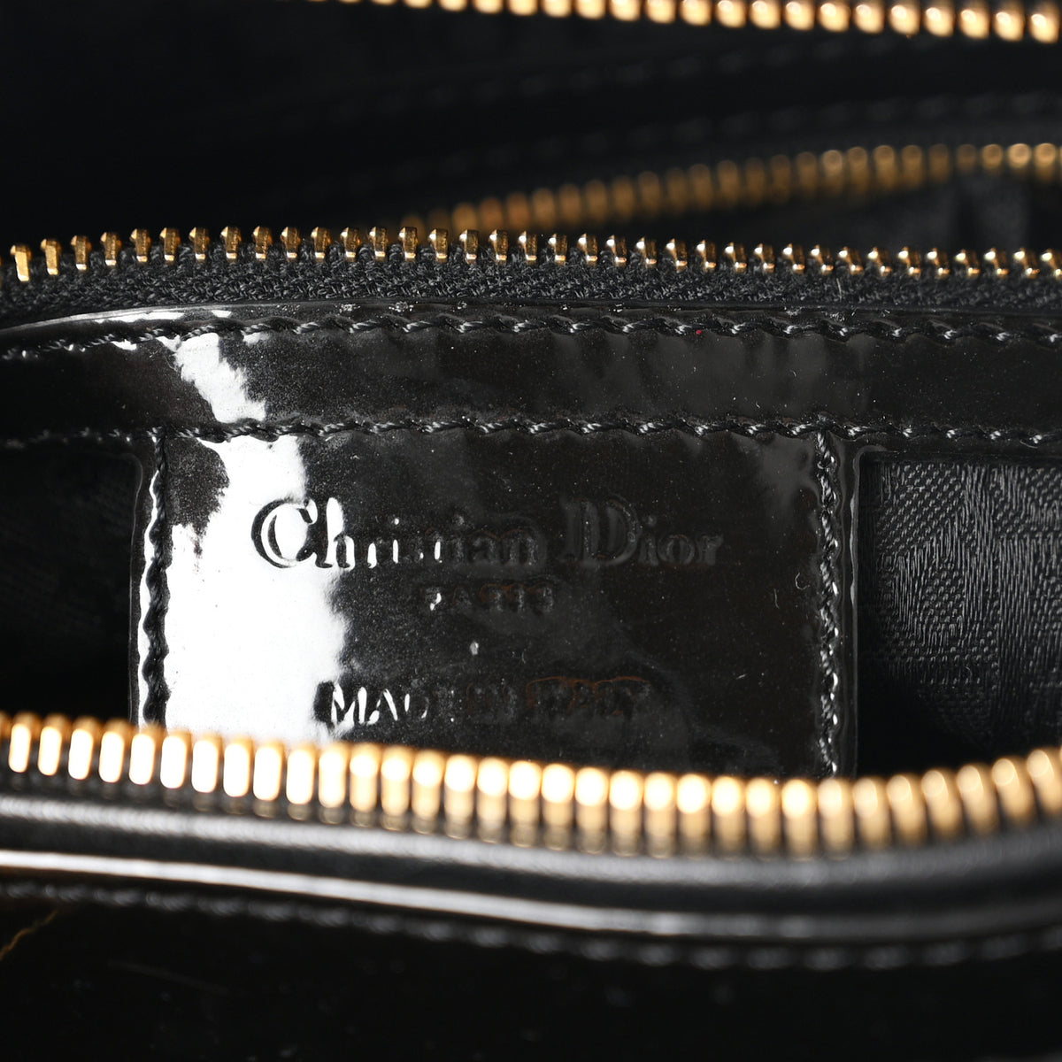 Christian Dior Patent Cannage Large Lady Dior Black 6 of 10