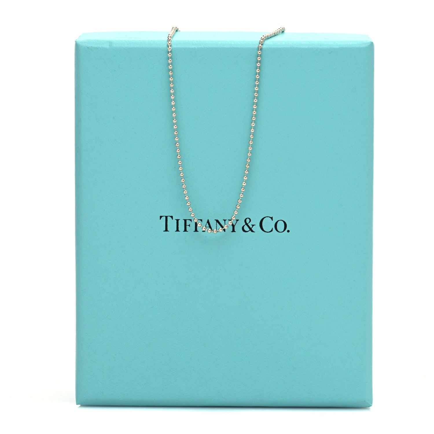 Tiffany Sterling Silver 1.2mm Bead Chain Necklace 18" 6 of 6